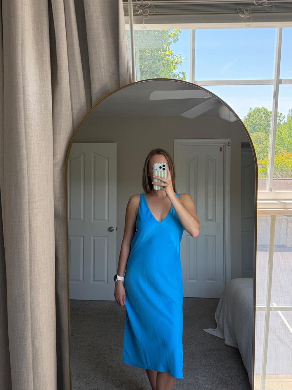 a new day Bright Blue Slip Dress